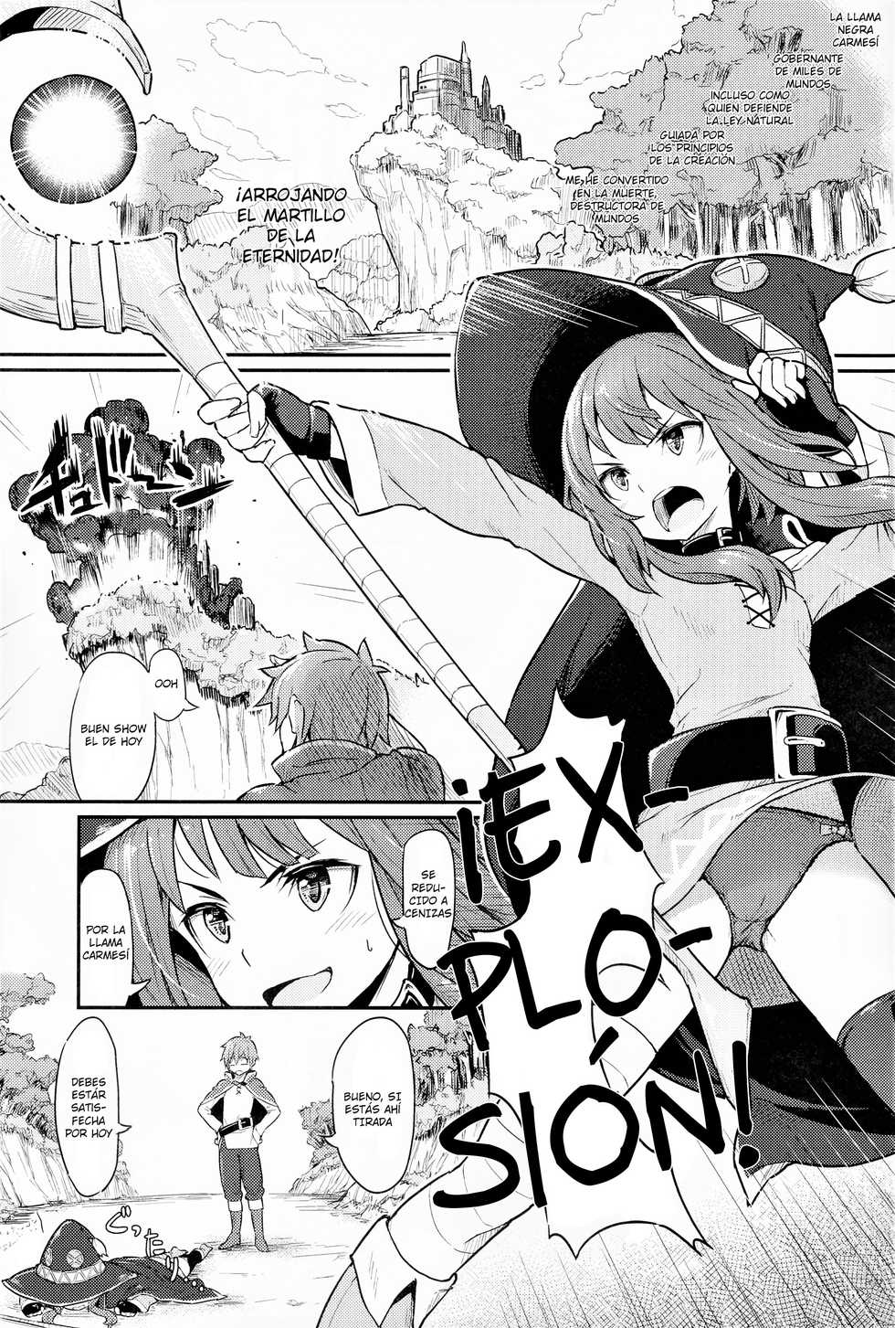 (C90) [Pirokobo (Piro)] Kono Bakuretsudou ni Gohoubi o! (Kono Subarashii Sekai ni Syukufuku o!) [spanish] - Page 2
