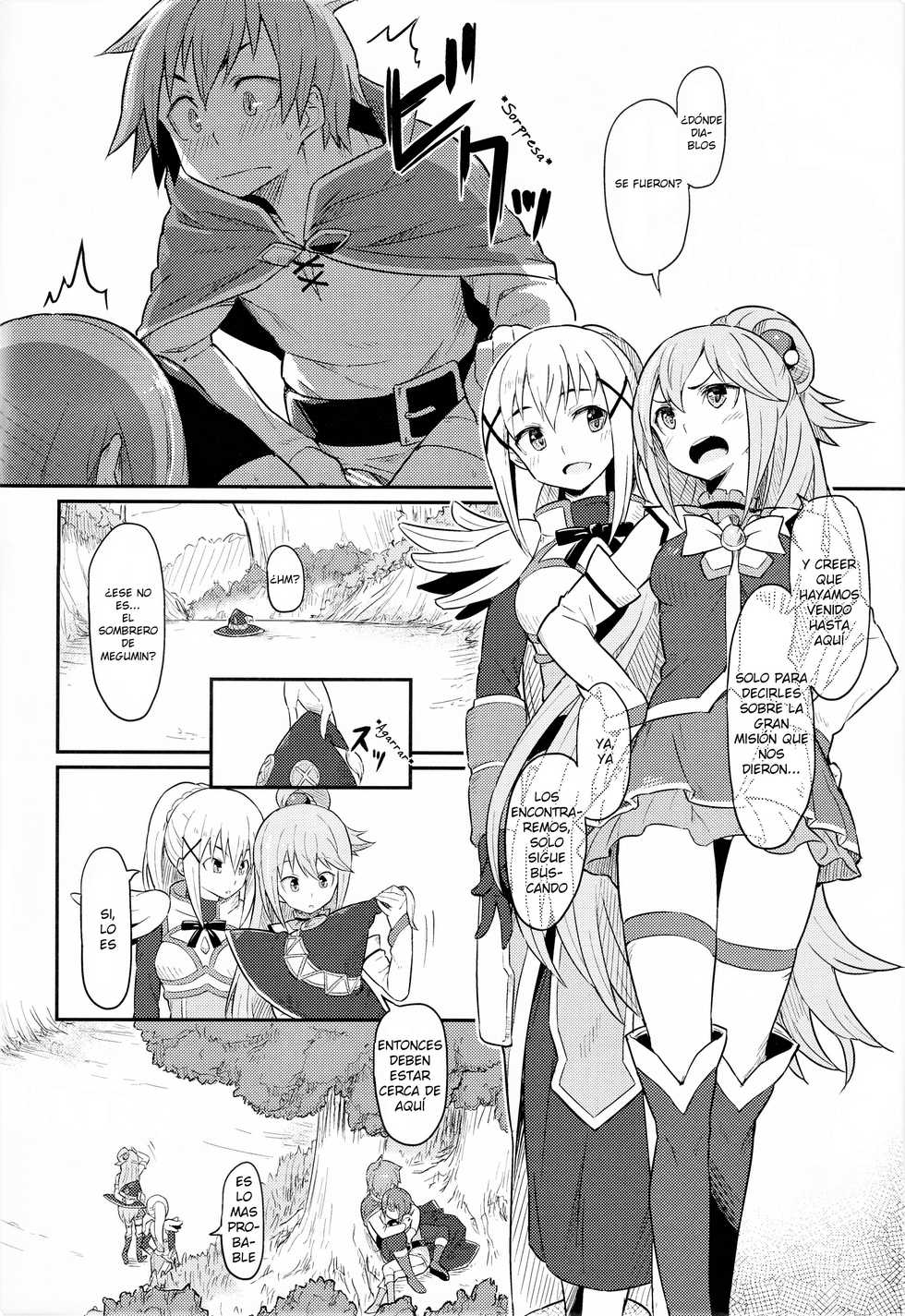 (C90) [Pirokobo (Piro)] Kono Bakuretsudou ni Gohoubi o! (Kono Subarashii Sekai ni Syukufuku o!) [spanish] - Page 15