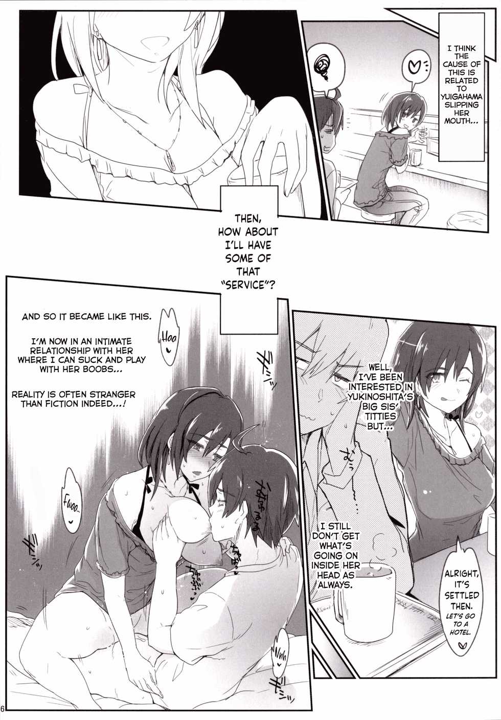 [RIBI Dou (Higata Akatsuki)] Houshi-bu no Seiteki na Katsudou no Seika. (Yahari Ore no Seishun Love Come wa Machigatteiru.) [English] [obsoletezero] [Digital] - Page 5