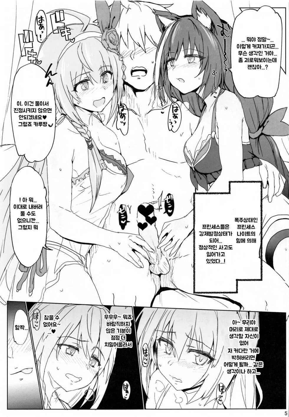(COMIC1☆17) [RIBI Dou (Higata Akatsuki)] Echi Conne Diary. (Princess Connect! Re:Dive) [Korean] - Page 4