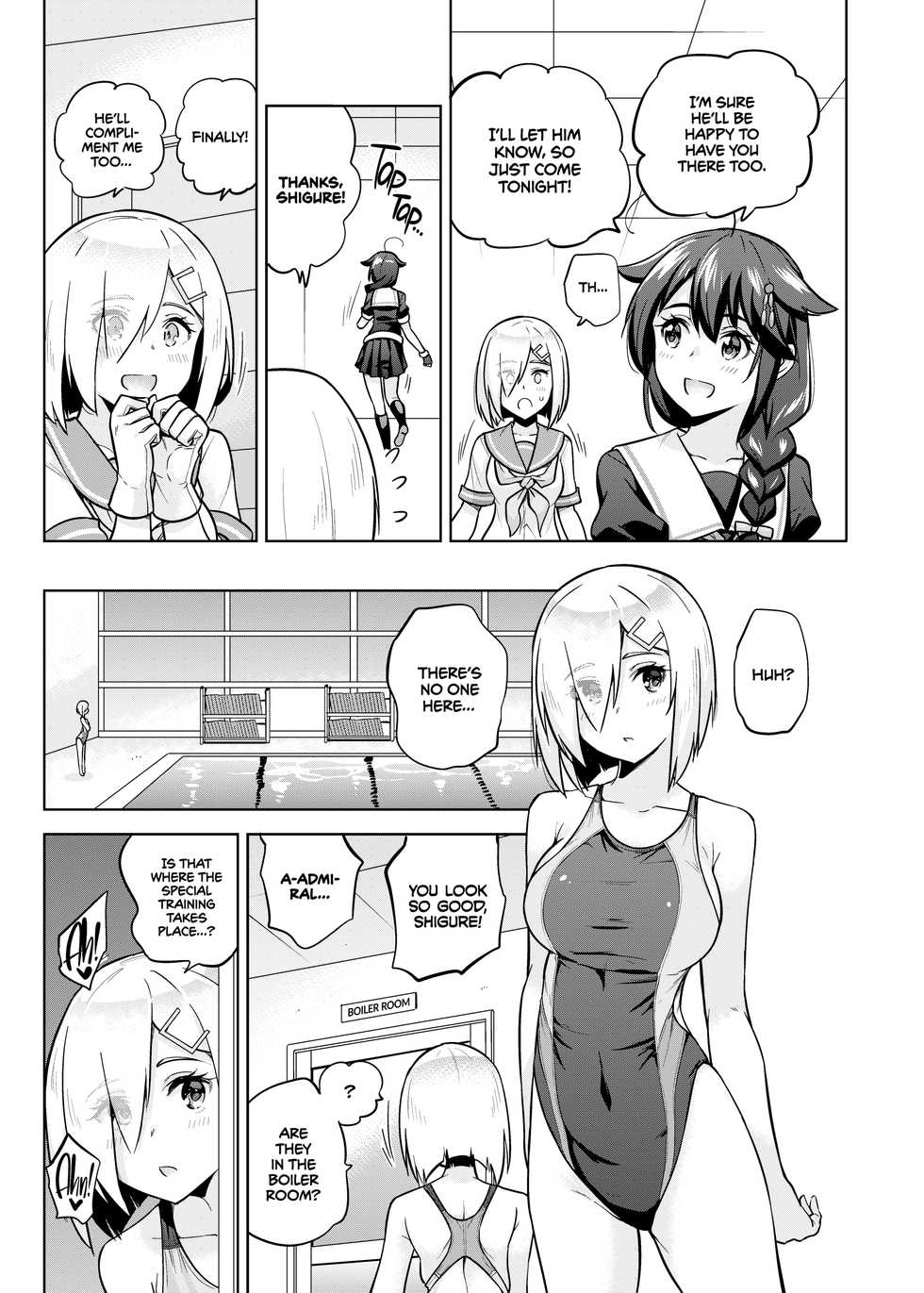 [sarfatation (Sarfata)] Kyouei-Mizugi na Shigure-chan to Hamakaze-san to. | Shigure and Hamakaze in Racing Swimsuits (Kantai Collection -KanColle-) [English] {2d-market.com} [Decensored] [Digital] - Page 4