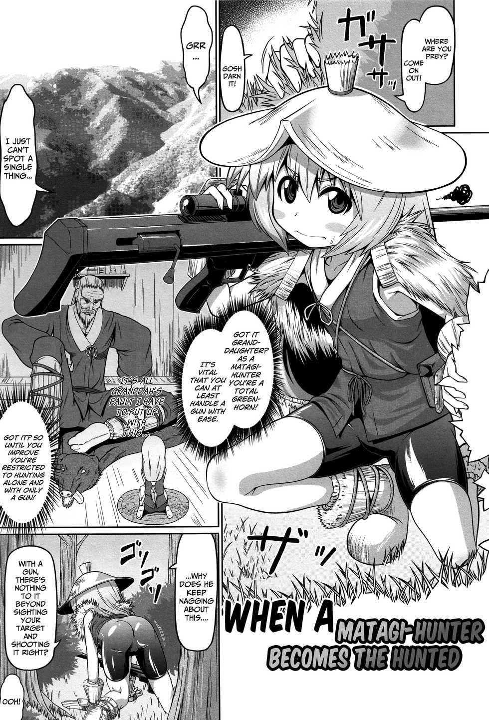 [Zenra Yashiki] Matagi ga Emono ni Kaeriuchi de | When A Matagi-Hunter Becomes the Hunted (Okosama Basket) [English] {Mistvern + Bigk40k} - Page 1