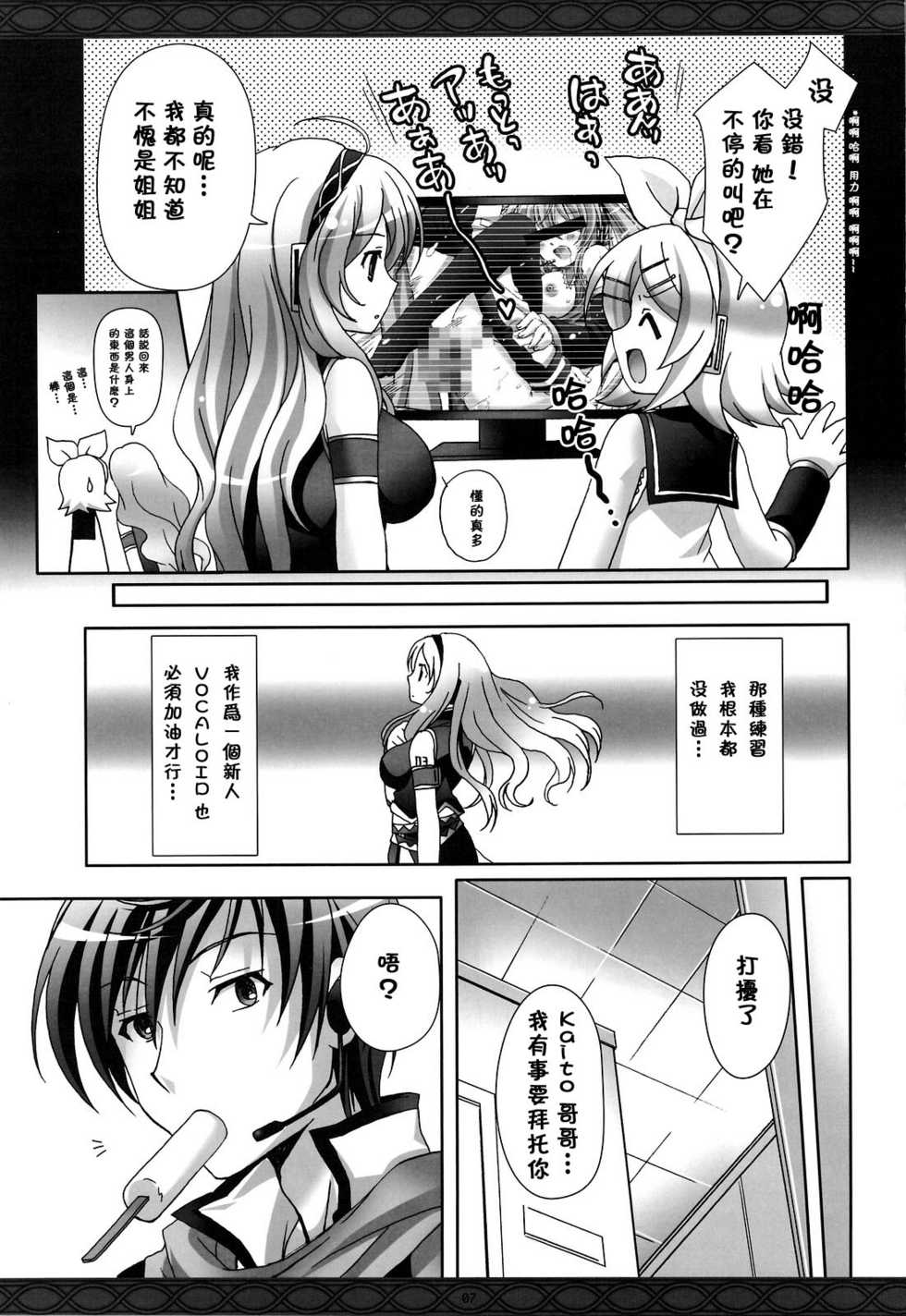 (COMIC1☆3) [Kaiyuu Kikaku (Suzui Narumi)] First Lesson (Vocaloid) [Chinese] [萌の空漢化社] - Page 6