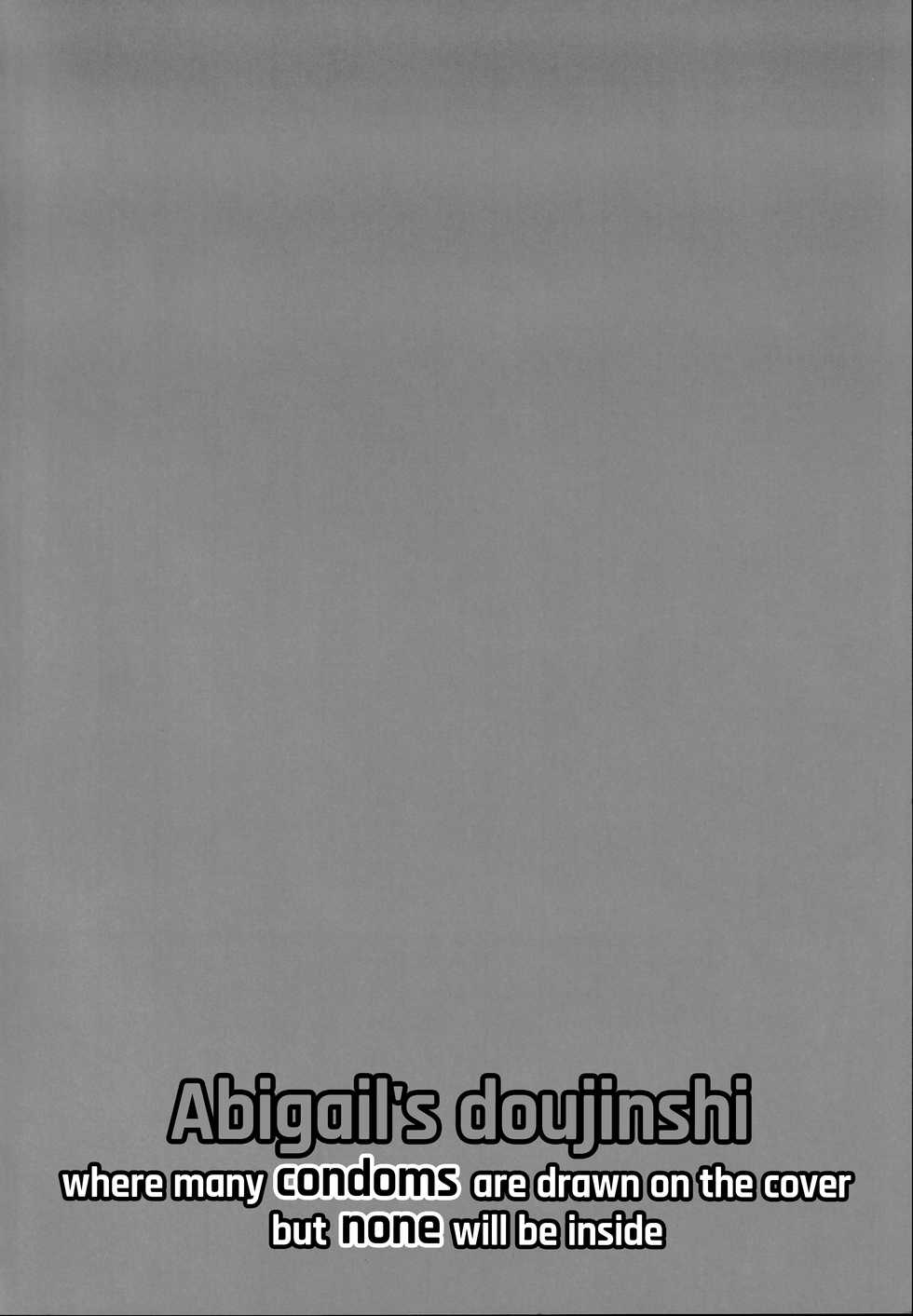 [Shiki be careful (Shiki)] Hyoushi ni Ippai Condom o Kaiteiru kedo Nakami ni wa Condom ga Nai Abigail no Usui Hon | Abigail's doujinshi where many condoms are drawn on the cover but none will be inside (Fate/Grand Order) [English] [outotsu] - Page 3