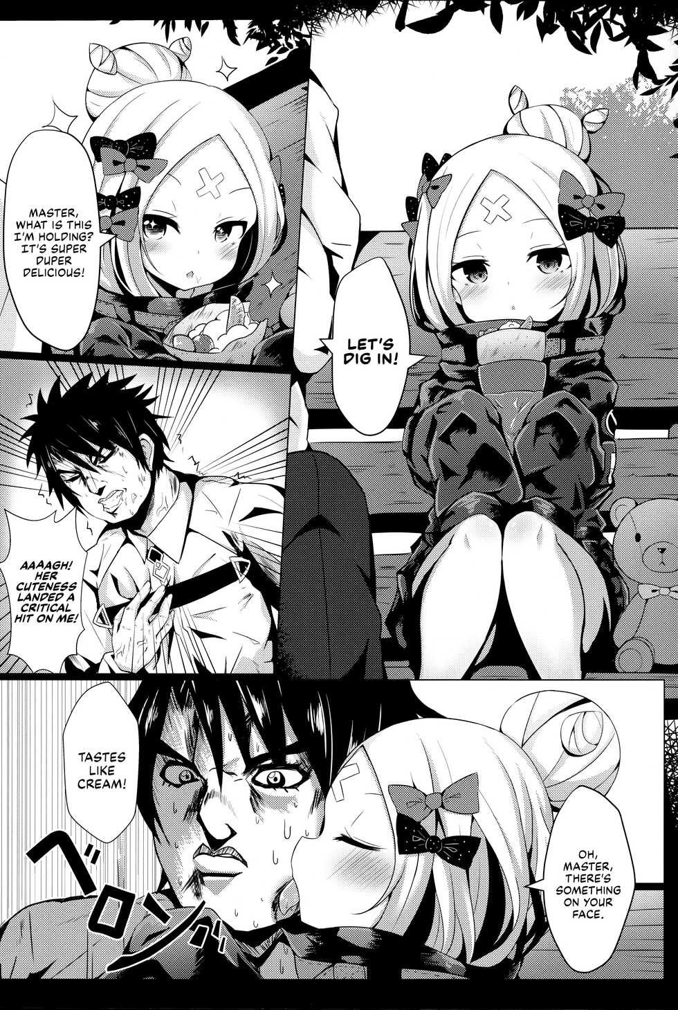 [Shiki be careful (Shiki)] Hyoushi ni Ippai Condom o Kaiteiru kedo Nakami ni wa Condom ga Nai Abigail no Usui Hon | Abigail's doujinshi where many condoms are drawn on the cover but none will be inside (Fate/Grand Order) [English] [outotsu] - Page 4
