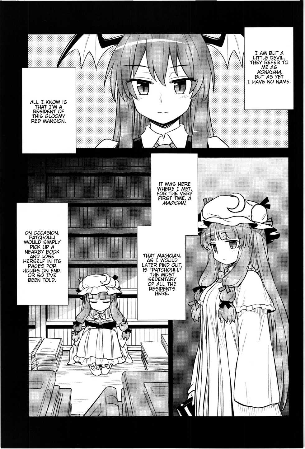 (C88) [110-GROOVE (Itou Yuuji)] Koakuma no Patchouli Kansatsuki | On the subject of Patchouli A report by Koakuma (Touhou Project) [English] - Page 3