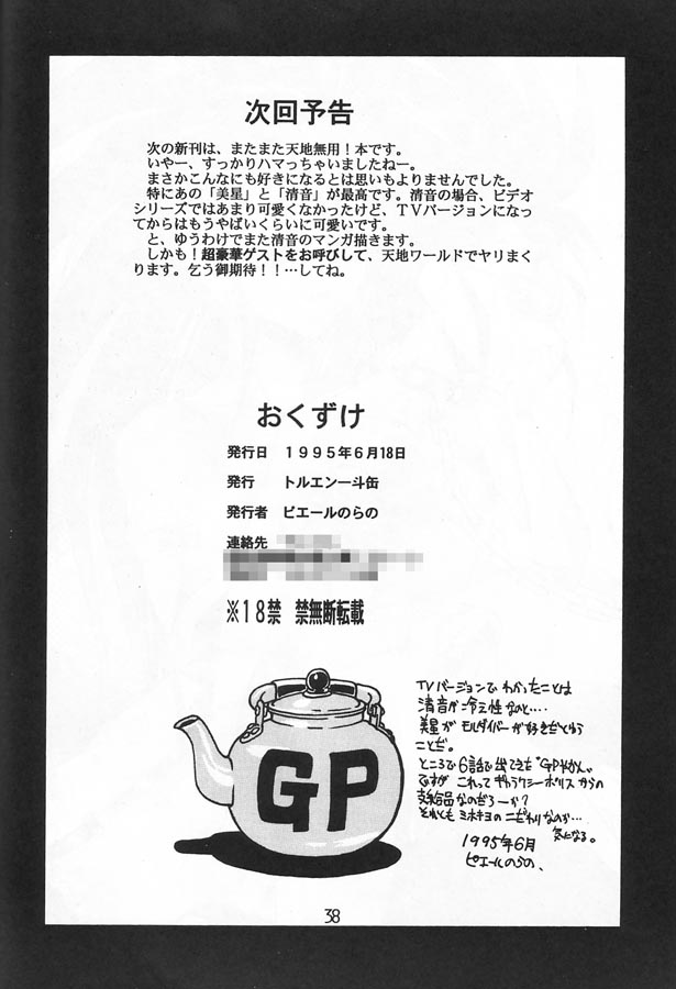 [Toluene Ittokan (Pierre Norano)] Ketsu! Megaton Ten (Tenchi Muyou!) - Page 37