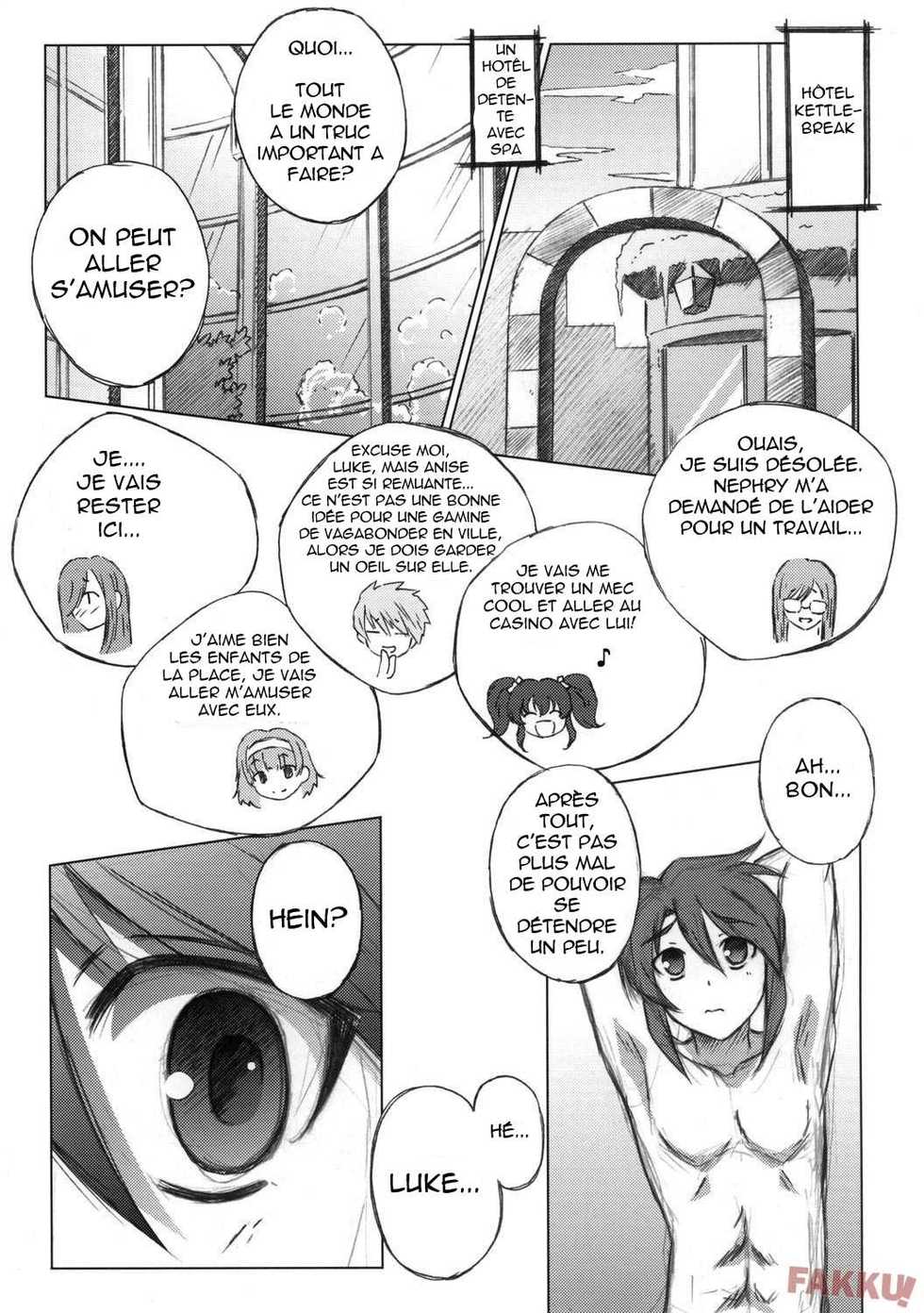 (C70) [Mahirutei (Izumi Mahiru)] Melon ni Melon Melon (Tales of the Abyss) [French] - Page 4