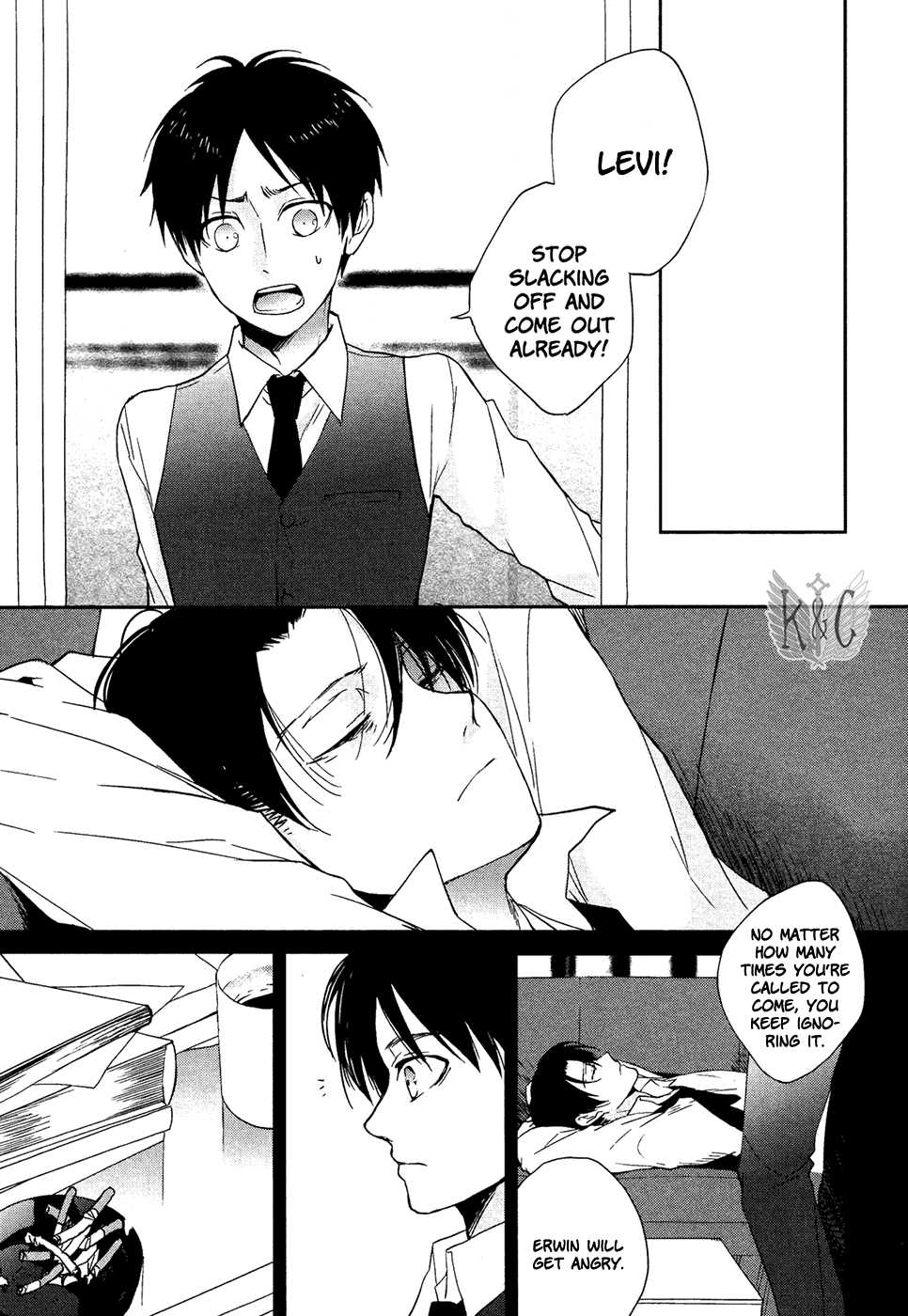 (C86) [YINGHUA (sinba)] Double Affection (Shingeki no Kyojin) [English] [Wings of K&C] - Page 17