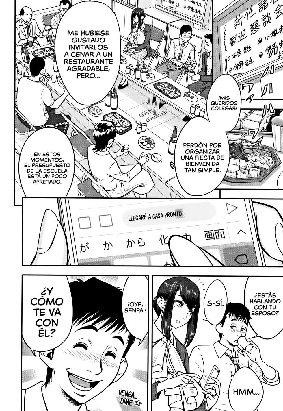 [Tatsunami Youtoku] Dankon Sousai ~Hitozuma Kyoushi ga Netorareru made no Kiroku~ [Spanish] [K.A. Works] - Page 10