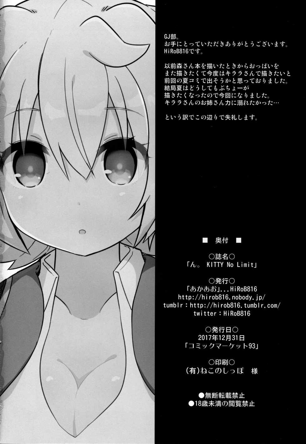 (C93) [Akaao (HiRoB816)] N. KITTY No Limit (GJ-bu) [English] [jf_translations] - Page 21