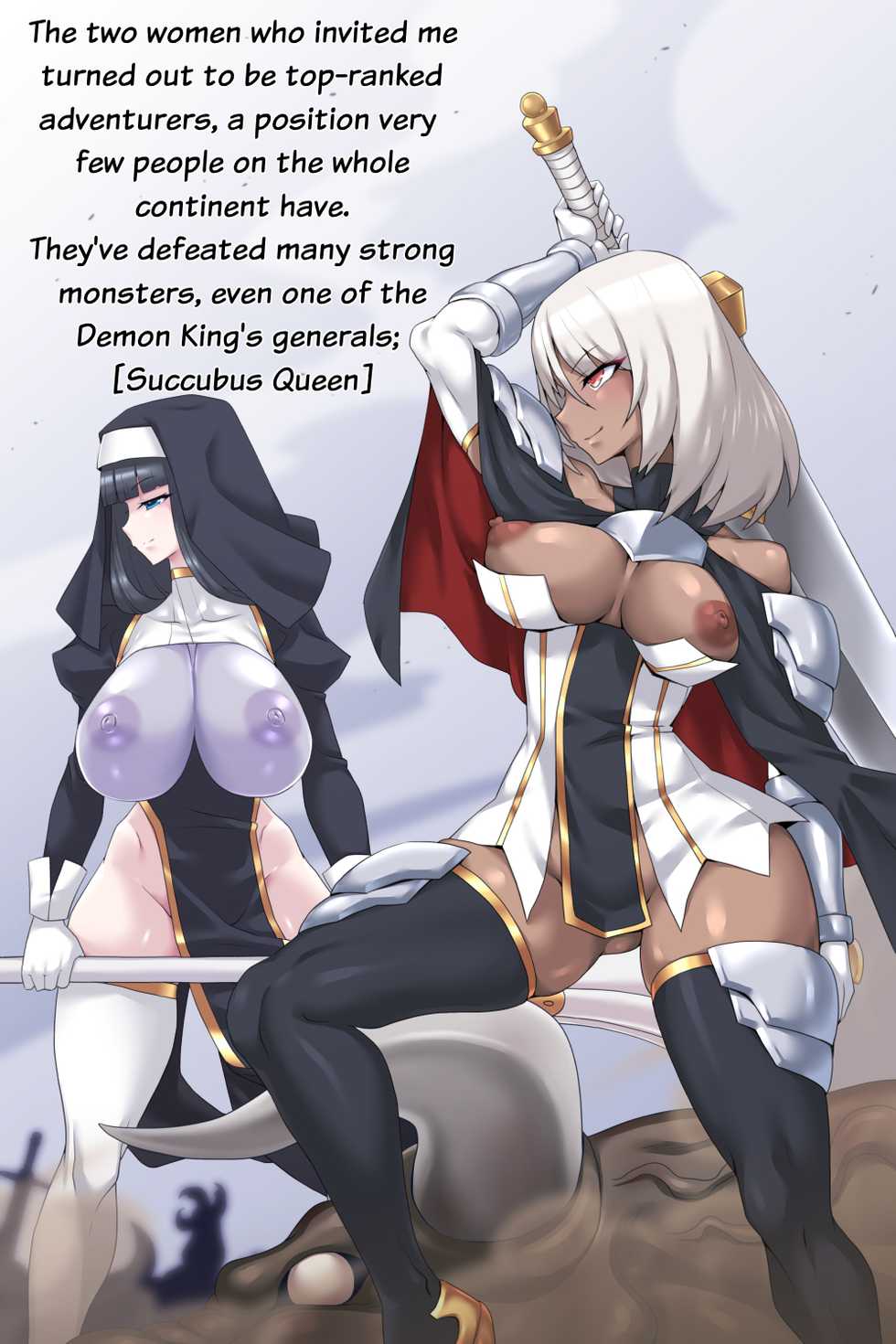 [Tokage Juukou (Mimizu)] Otoko Souryo to Futari no Eiyuu | The Femboy Priest And The 2 (Futa) Heroes [English] - Page 12