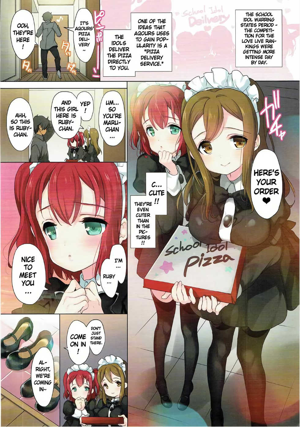 (C91) [Punipurin (Hashimoto Mari)] Rubymaru no Maid Delivery | RubyMaru's Maid Delivery Service (Love Live! Sunshine!!) [English] [Keye Necktire] - Page 2