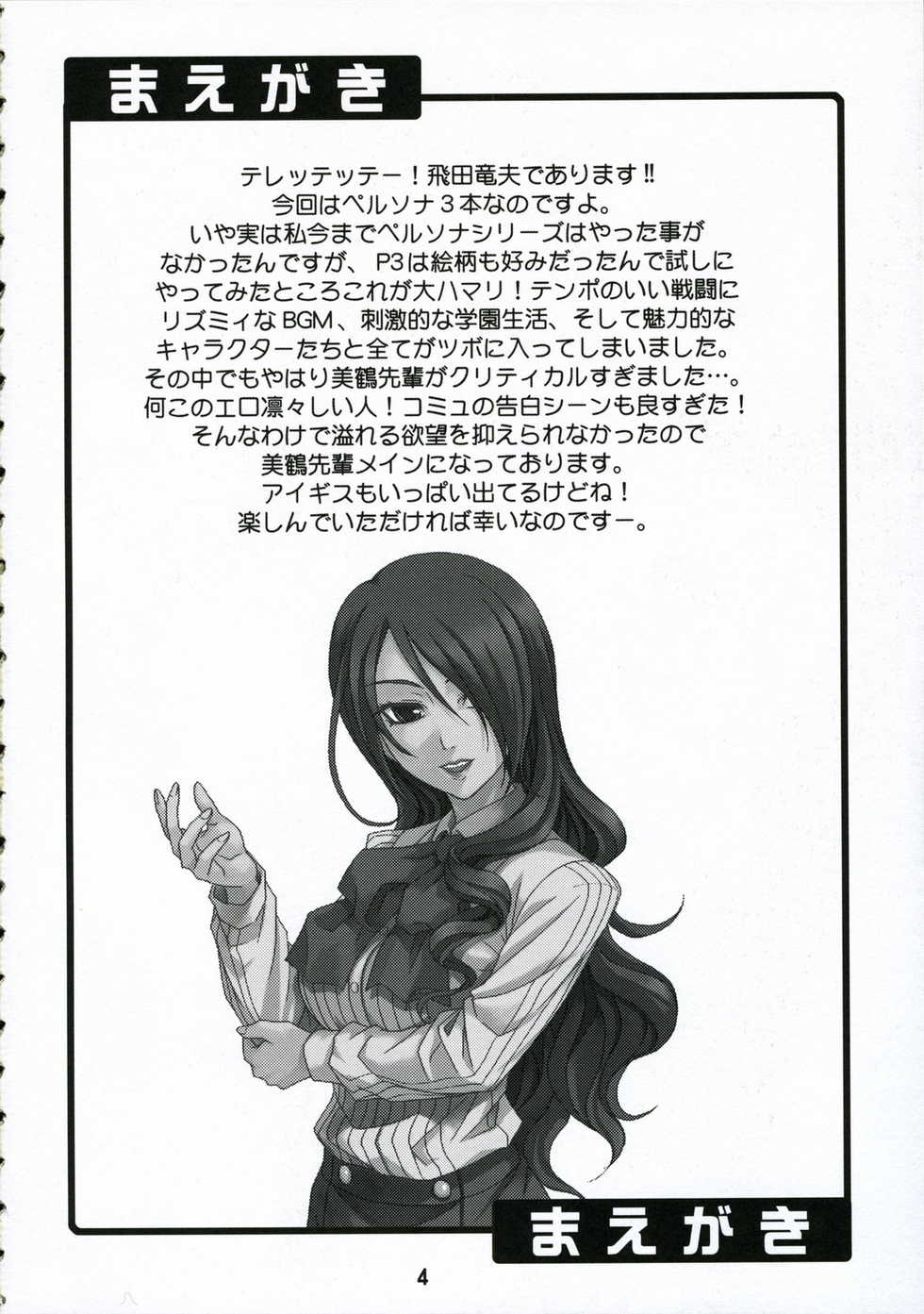 (C71) [Junpuumanpandou (Hida Tatsuo)] Noble Maiden (Persona 3) - Page 3