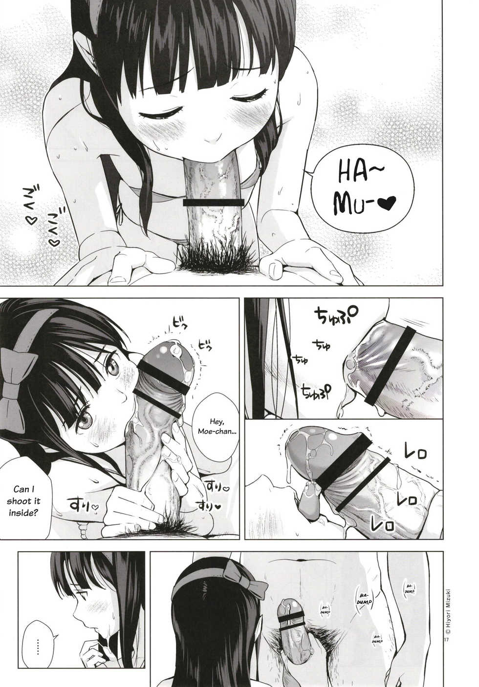 [Hiyorimi no Sora (Hiyori Mizuki)] Senobi Shoujo to Icha Love Seikatsu Kuroki Moe 13-sai | Lovey dovey everyday with a growing girl Kuroki Moe 13 Years Old [English] [Tamamo] [Digital] - Page 19