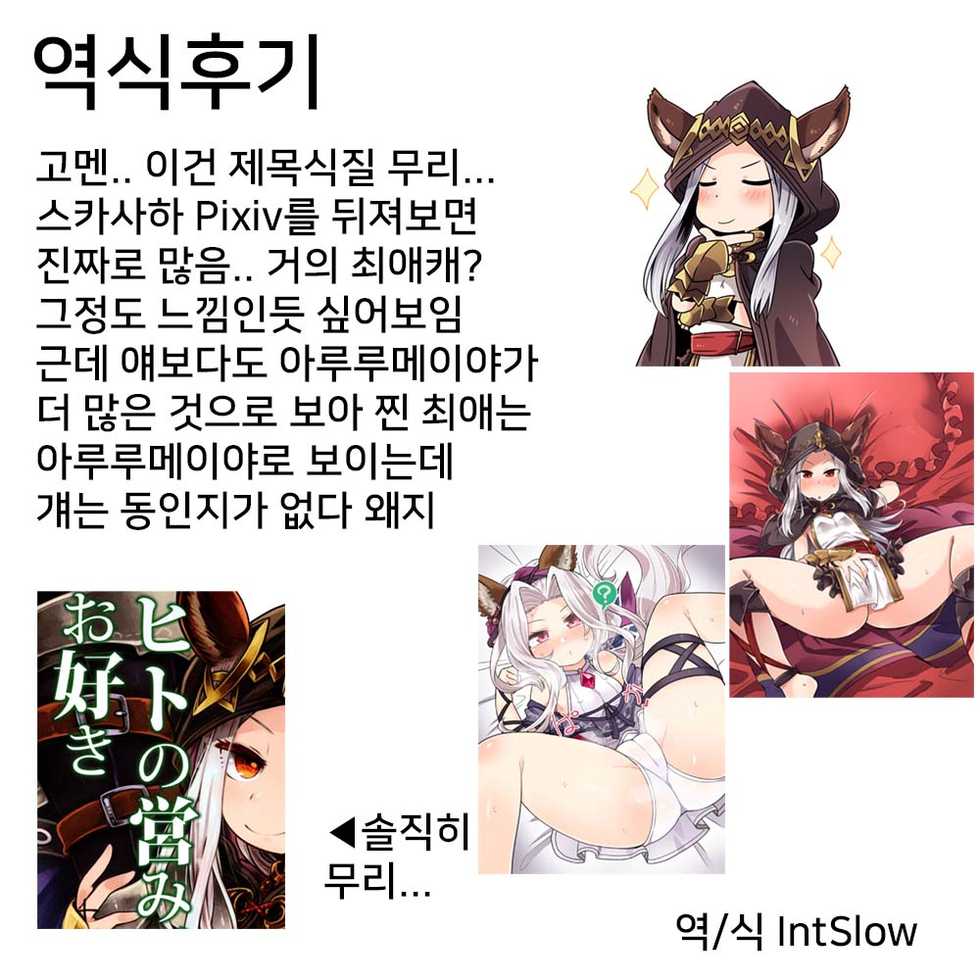(C89) [Amagaeru to Sprocket (Amagaeru)] Shinryuu-sama wa Hito no Itonami ga Osuki | 진룡님은 인간의 (성)행위를 좋아해 (Granblue Fantasy) [Korean] - Page 19