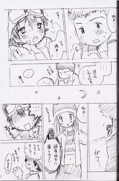 [Kuruguru DNA (Hoshiai Hilo)] Seishun 18 Kippu (Monochro Hyoushi) (Digimon Frontier) - Page 18