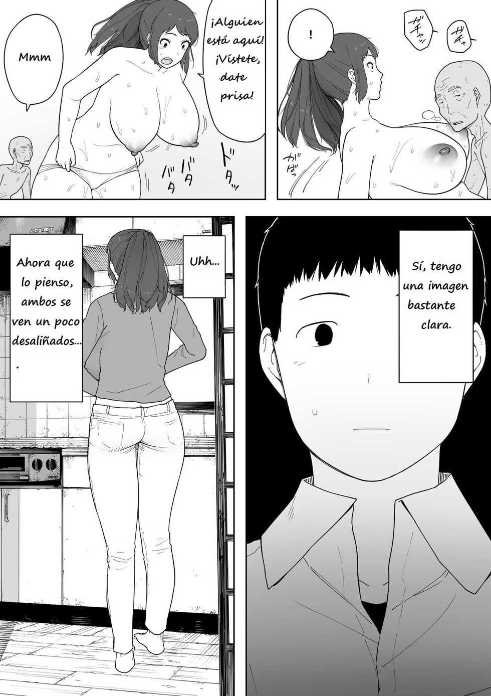 [NT Labo (NT Robo)] Nande Sonna Yatsu ga Iin da yo... -Jijii to Uwaki Ninshin Saikon shita Kaa-san - [Spanish] (Saga13) - Page 9