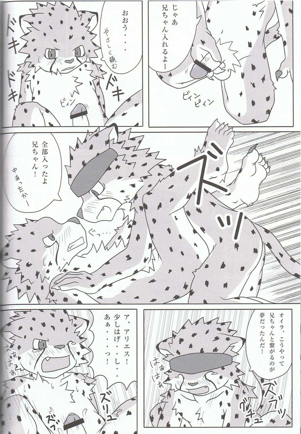 (C74) [ToraKaji (Inugami Toraya, Kaji)] Sora o Kakeru Cheetah (Cheetahmen) - Page 14