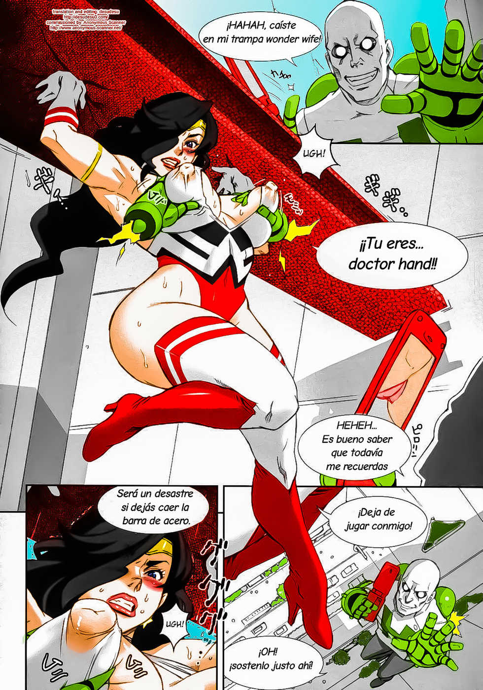 [Niku Ringo (Kakugari Kyoudai)] Wonder Wife: Boobs Crisis #21 [Spanish] [Colorized] - Page 2