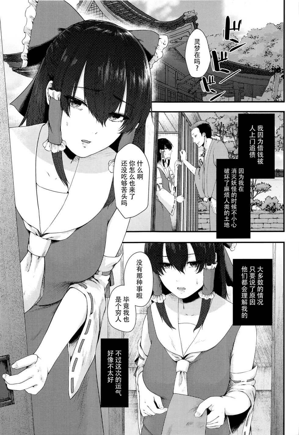 (COMIC1☆17) [Toushitu Catapult (Tadano Mezashi)] Tokubetsu Houshi Saisenkai (Touhou Project) [Chinese] [脸肿汉化组] - Page 3