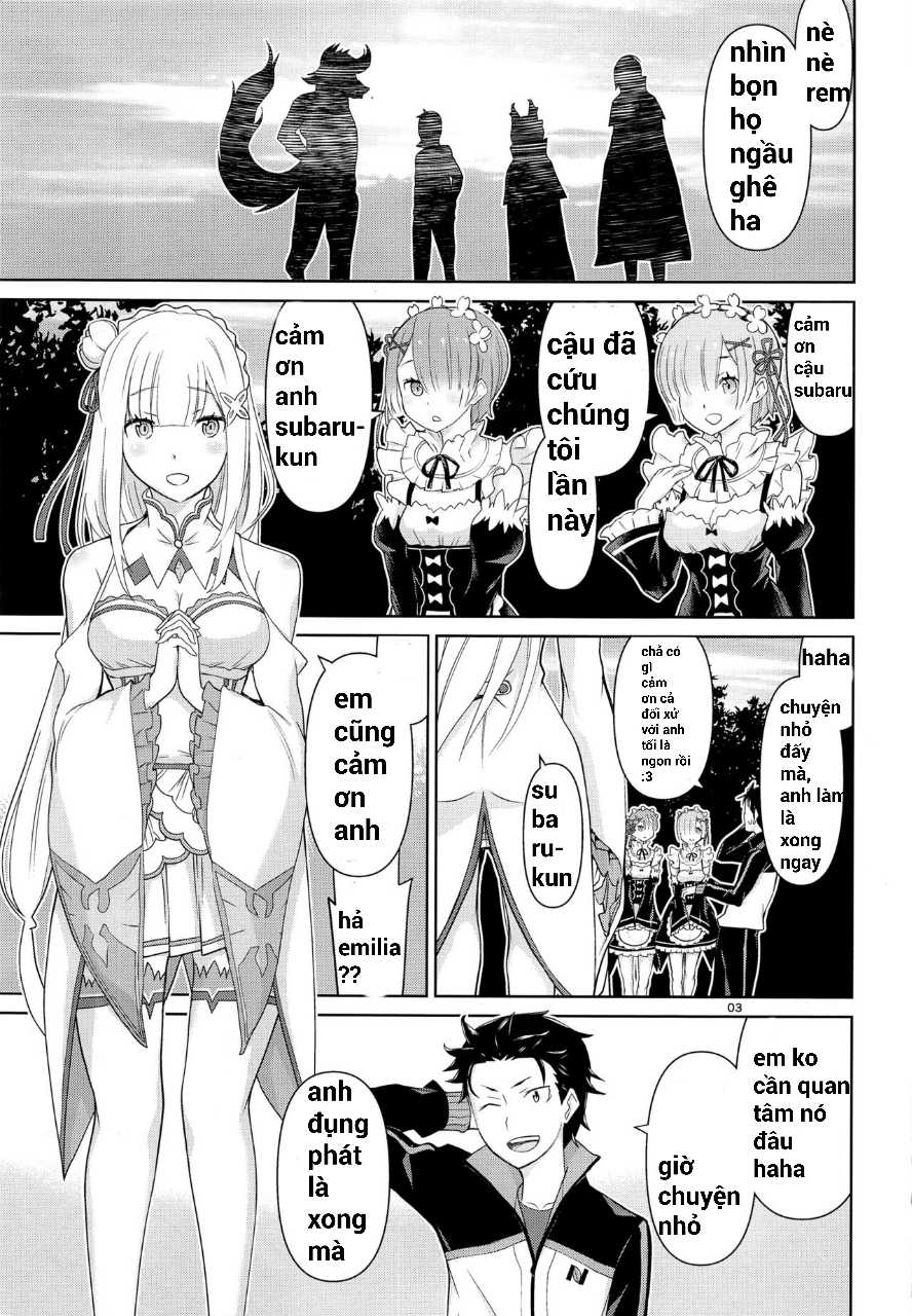 (C91) [Low Thrust (Tsunagami)] Twin Candy (Re:Zero kara Hajimeru Isekai Seikatsu) [Vietnamese Tiếng Việt] [hentaivn.net] - Page 2