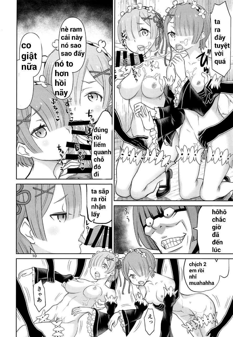 (C91) [Low Thrust (Tsunagami)] Twin Candy (Re:Zero kara Hajimeru Isekai Seikatsu) [Vietnamese Tiếng Việt] [hentaivn.net] - Page 10