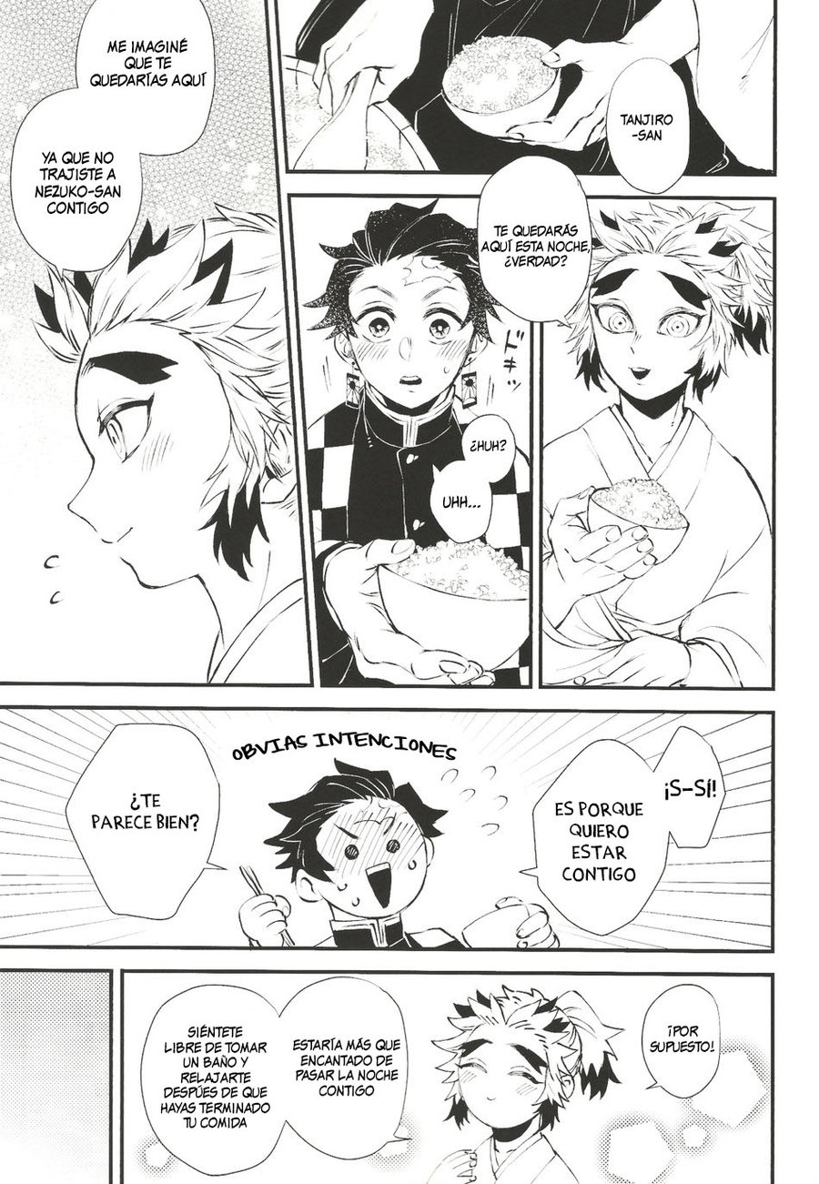 (Nichirin Kitan 5) [Mekao (Den Meka)] Soujuku na Koi Gokoro | Amor Juvenil (Kimetsu no Yaiba) [Spanish] - Page 8