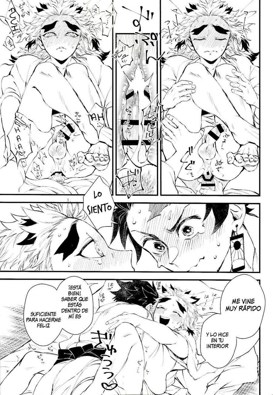 (Nichirin Kitan 5) [Mekao (Den Meka)] Soujuku na Koi Gokoro | Amor Juvenil (Kimetsu no Yaiba) [Spanish] - Page 18