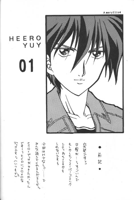 [Youkai Club (Hazuki Ayanosuke)] Amaryllis (Gundam Wing) - Page 2