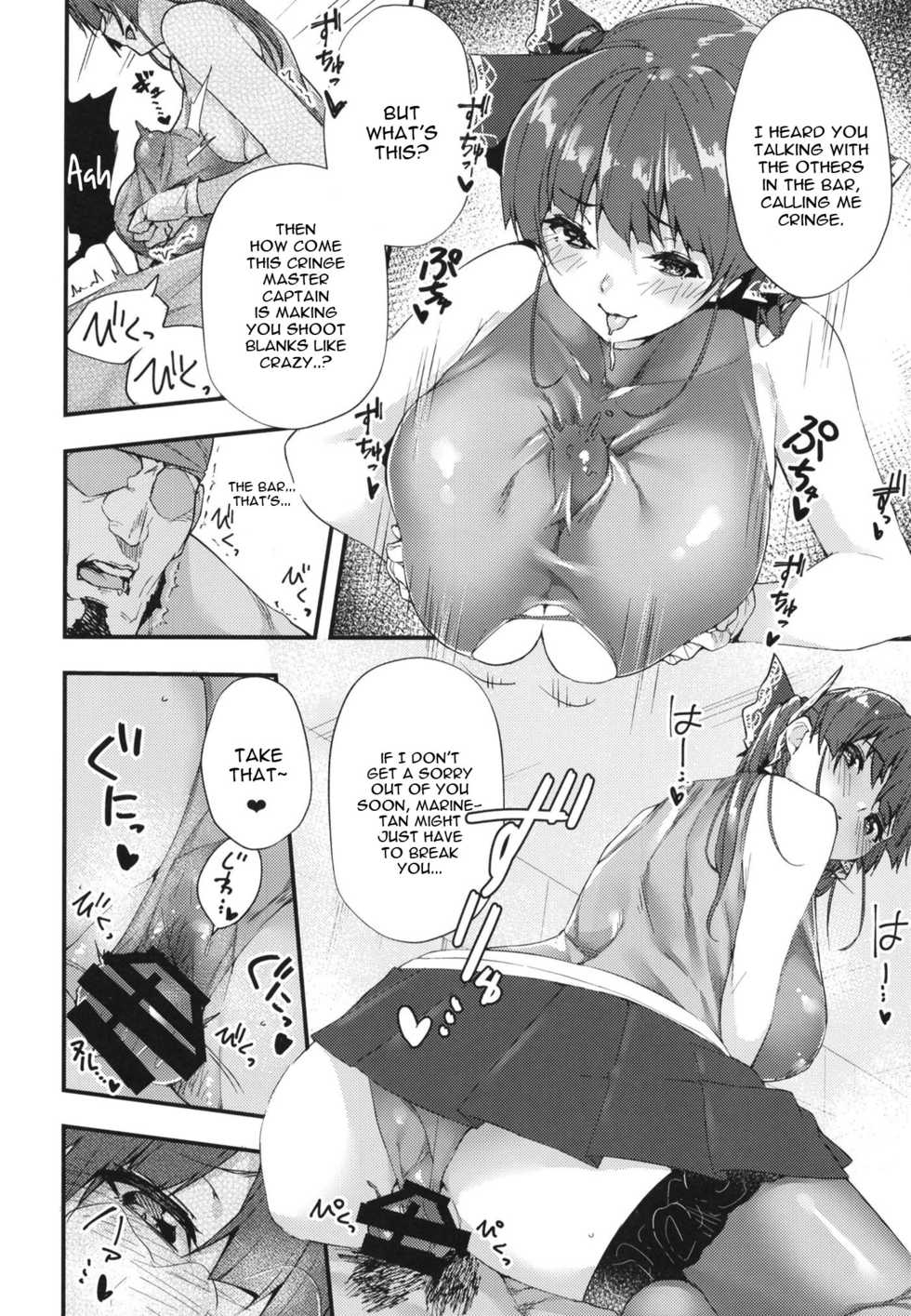 [Hikoushiki (CowBow)] Senchou no Wakarase Haishin Nanda wa! ~￮￮tte Iu na!~ (Houshou Marine) [English] [constantly] [Digital] - Page 10