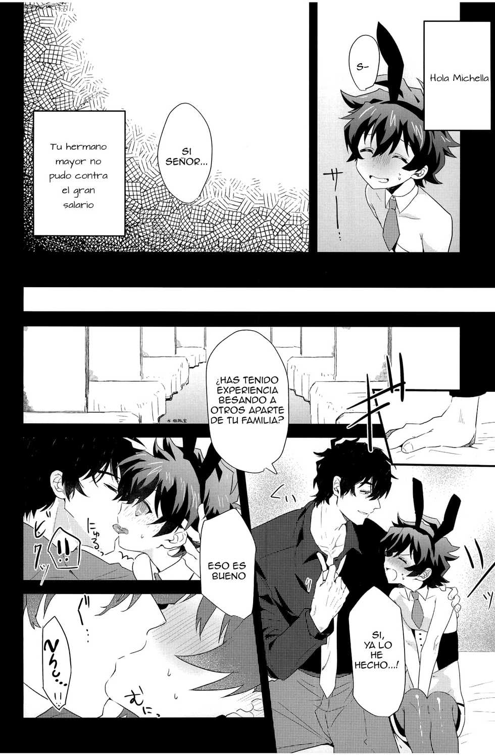 (BLOODY ZONE 2) [Tanbo (Makita Miki)] Leonardo-kun wa Libra Senzoku Seiyoku Shori-gakari | Leonardo es el cuidador de urgencias sexuales de Libra (Kekkai Sensen) [Spanish] [Delnero] - Page 9
