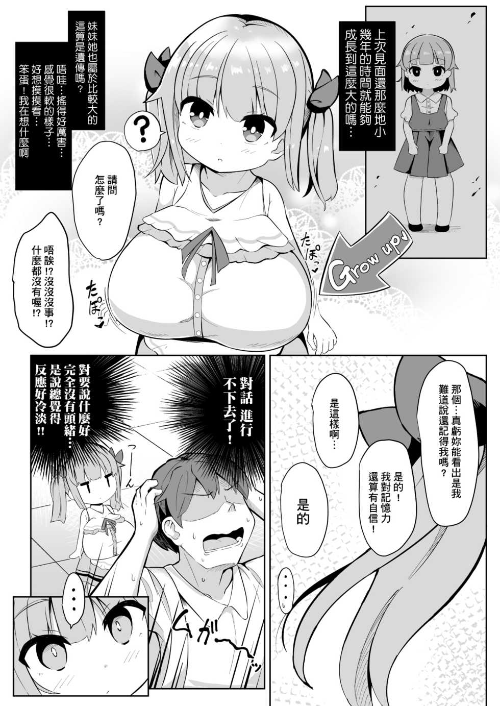 [Akaao (HiRoB816)] Hisashiburi ni Atta Imouto no Musume ga Kyonyuu de Osumashiya-san ni Nattemashita. [Chinese] [基德漢化組] [Digital] - Page 6