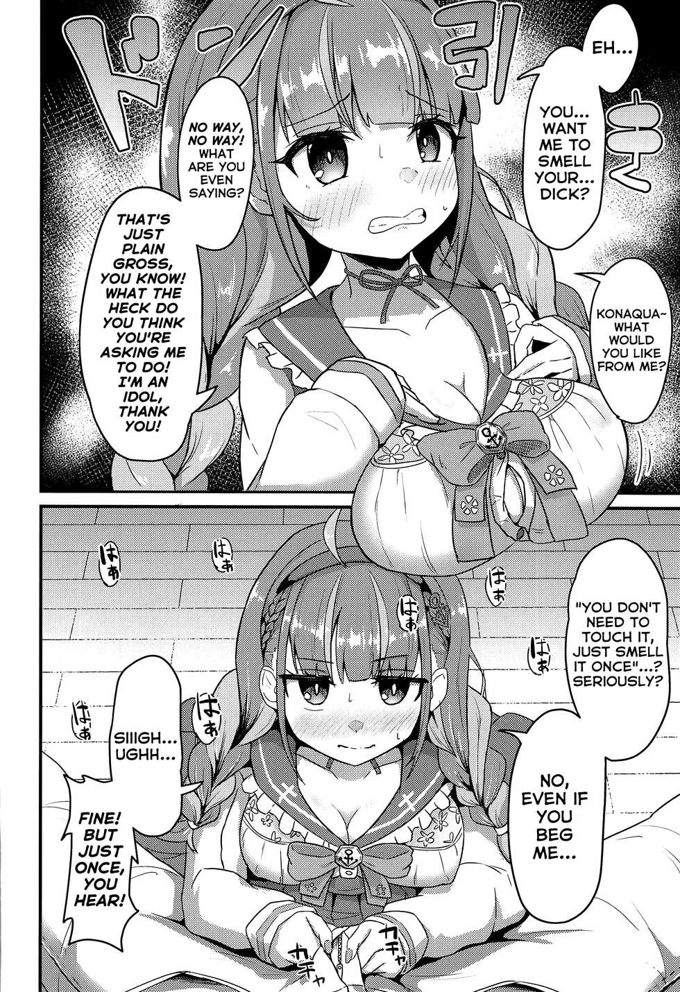 [Wayawaya (Waya)] Onegaishimasu Ikkai dake de Ii no de Toriaezu Kaide Kudasai | Please! Just Once Is Fine, So Smell My Dick! (Hololive) [English] [BanjoFuzz] - Page 3