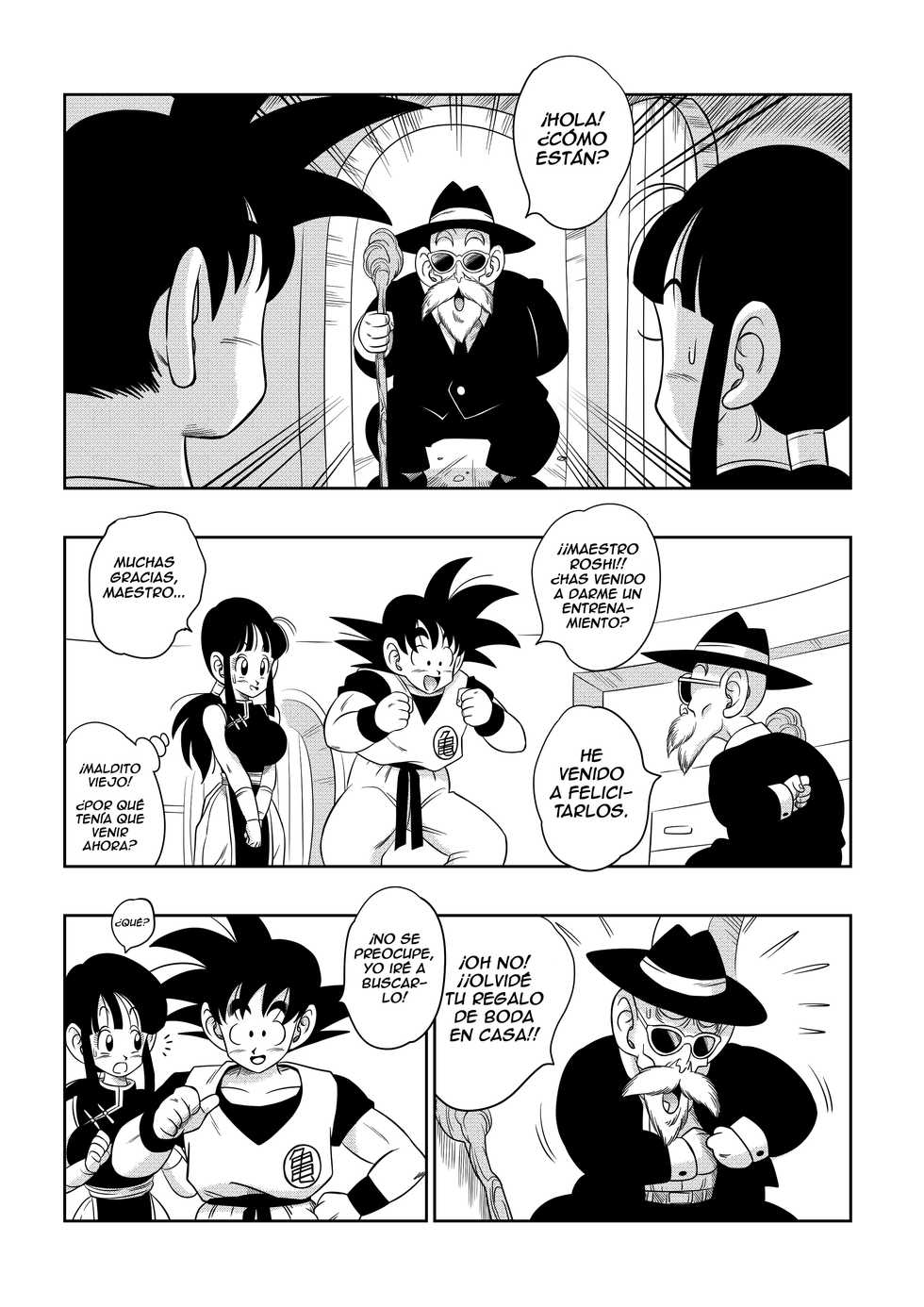 [Yamamoto] "Korai kara no Narawashi" Niizuma e no Ecchi na Itazura | "Una Antigua Tradición" - ¡Acosar a la Joven Esposa! (Dragon Ball Z) [Spanish] [SRSM] - Page 5