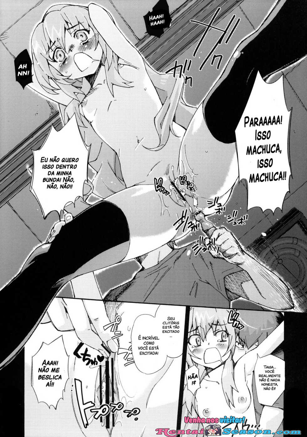 (C76) [Shibou Suitei Jikoku (Tehen)] Taiga no Jouzu na Shitsukekata (Toradora!) [Portuguese-BR] - Page 10