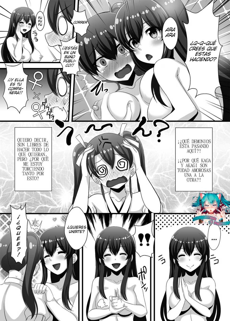 [Kleitos (Ryunosuke)] Wataru Chinjufu Yuri Bakari! Vol. 3 ~Akagi x Kaga x Zuikaku~ (Kantai Collection -KanColle-) [Spanish] [Revolution no Fansub] [Decensored] [Digital] - Page 5