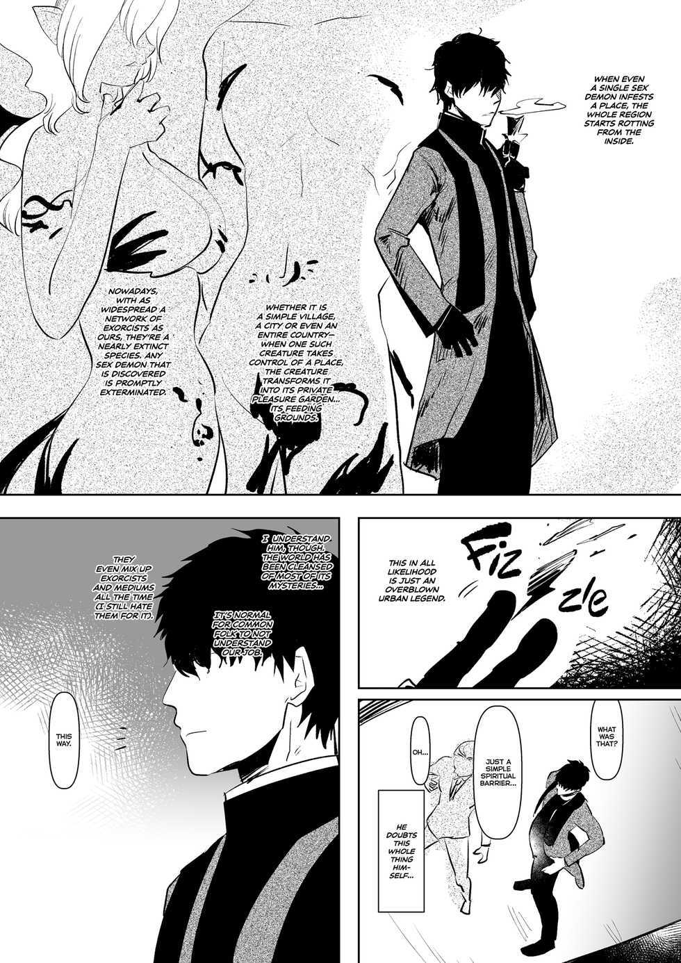 [Aimaitei (Aimaitei Umami)] That Time When I, an Exorcist, Lost to Futanari Demon Cock... [English] {2d-market.com} [Decensored] [Digital] - Page 6