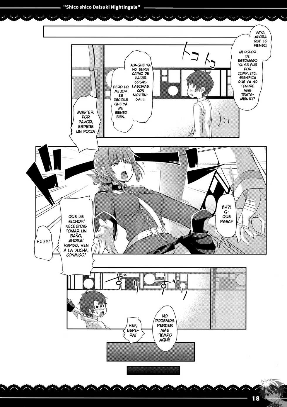 (COMIC1☆13) [Itou Life] Shikoshiko Daisuki Nightingale (Fate/Grand Order) [Spanish] [Incomplete] - Page 19