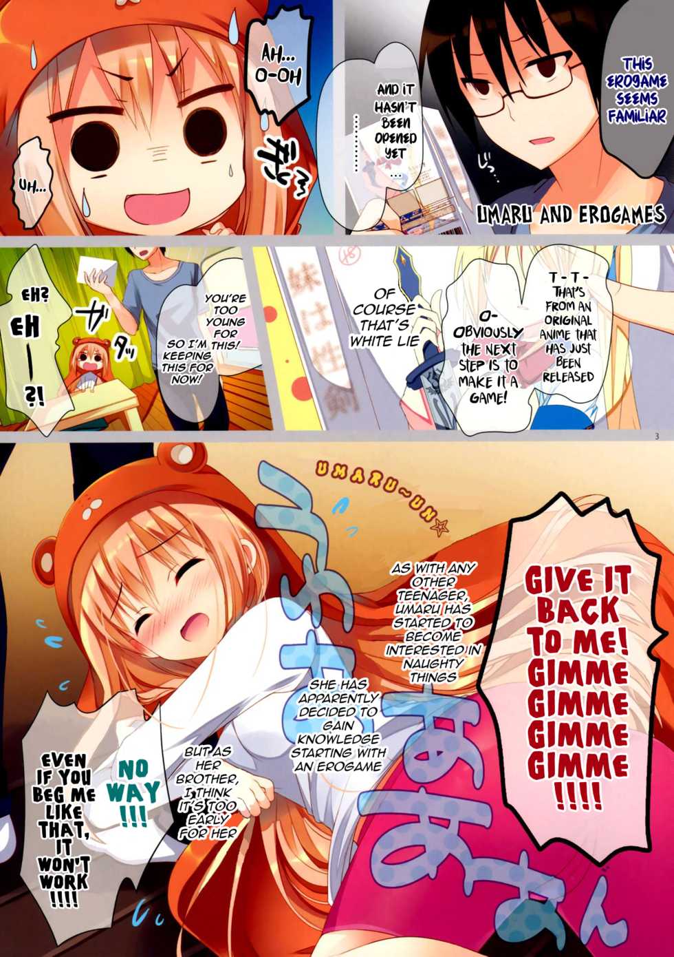 (C88) [Moco Chouchou (Hisama Kumako)] Umaru-chan to Ebina-chan! For Adult (Himouto! Umaru-chan) [English] [THE NEKO MANCERS] - Page 3