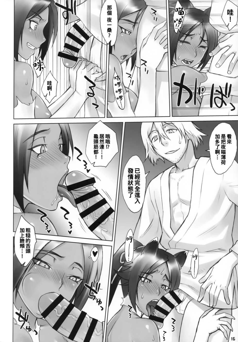 (C96) [Nagaredamaya (BANG-YOU)] Yoruneko-san no Shunkou Raijuu Ikaryaku. (Bleach) [Chinese] [黑条汉化$DDD] - Page 15
