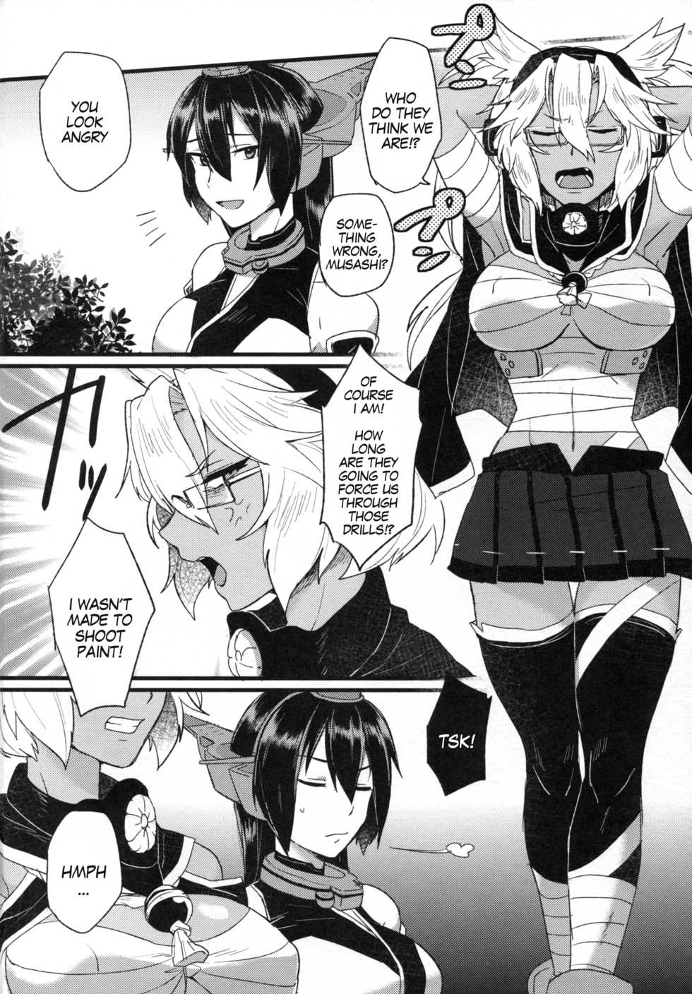 (Gunreibu Shuho & Houraigekisen Yo-i! Goudou Enshuu 3Senme) [Ikechika (Ikeshita Maue)] Musashi x Nagato Anthology "Beast Emotion" Ch. 1 (Kantai Collection -KanColle-) [English] [MegaFagget] [Decensored][+no pubes version] - Page 6