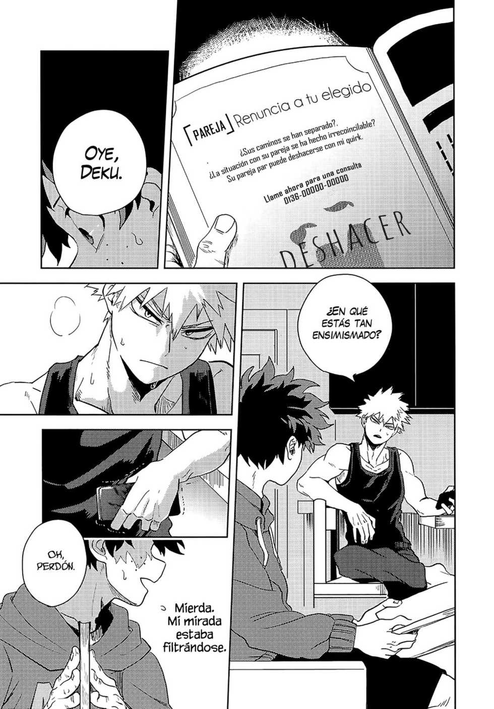 (Douyara Deban no Youda! 19) [Hokoushayou Shingou (Cai)] Antinomie Origin (Hokoushayou Shingou Sairokushuu Atsureki) (Boku no Hero Academia) [Spanish] - Page 10