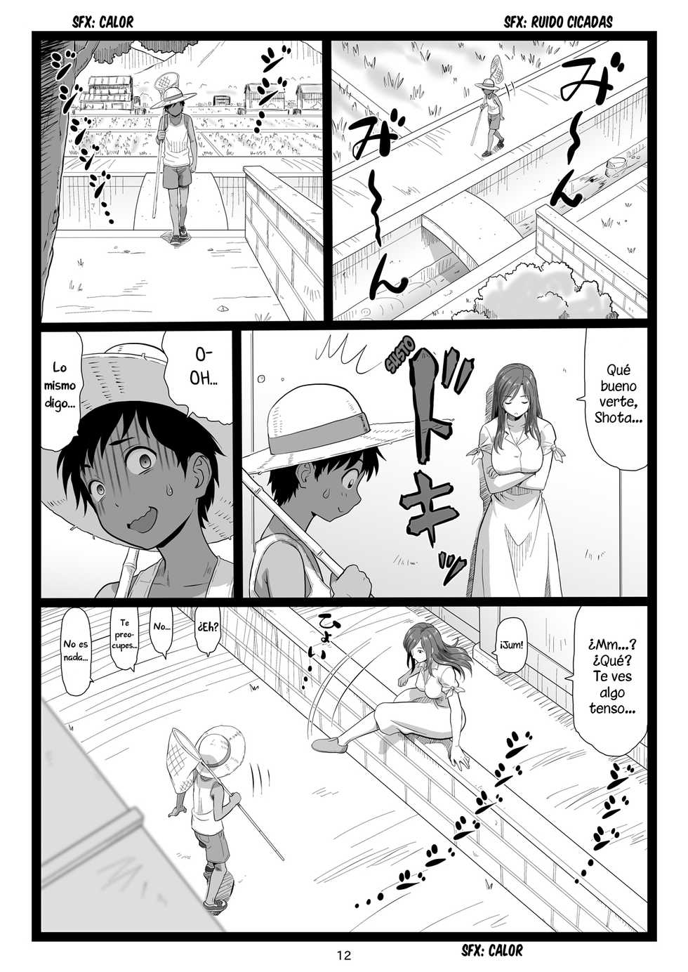 [Ohkura Bekkan (Ohkura Kazuya)] Natsuyasumi no Omoide Joukan | Recuerdos de Verano [Spanish] [Dou-Hen EX] - Page 12