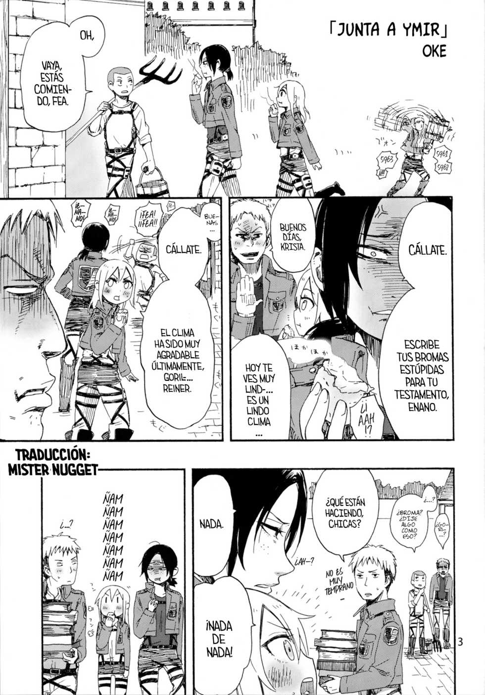 (C85) [Komorebitei (Various)] Honey! ~ Yumikuri Anthology~ (Shingeki no Kyojin) [Spanish] [Mister Nugget] - Page 5