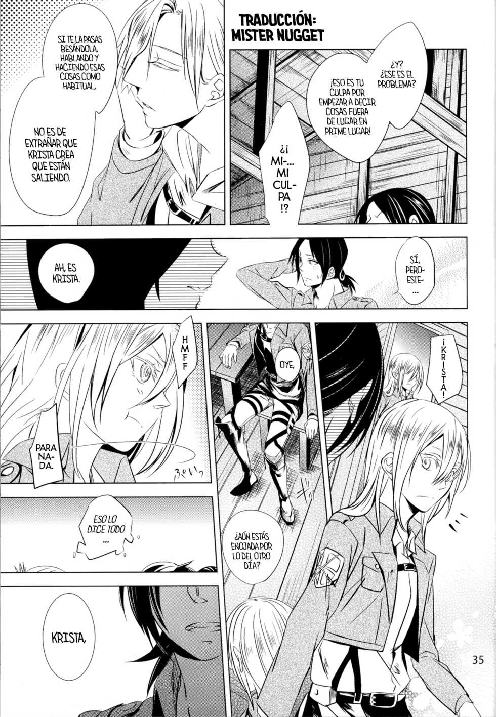 (C85) [Komorebitei (Various)] Honey! ~ Yumikuri Anthology~ (Shingeki no Kyojin) [Spanish] [Mister Nugget] - Page 37
