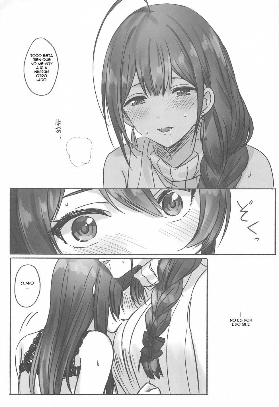 (Utahime Teien 22) [Tsuki no Uragawa (Romi)] Naisho no Aji (THE iDOLM@STER: Shiny Colors) [Spanish] [Nekomi Fans] - Page 12