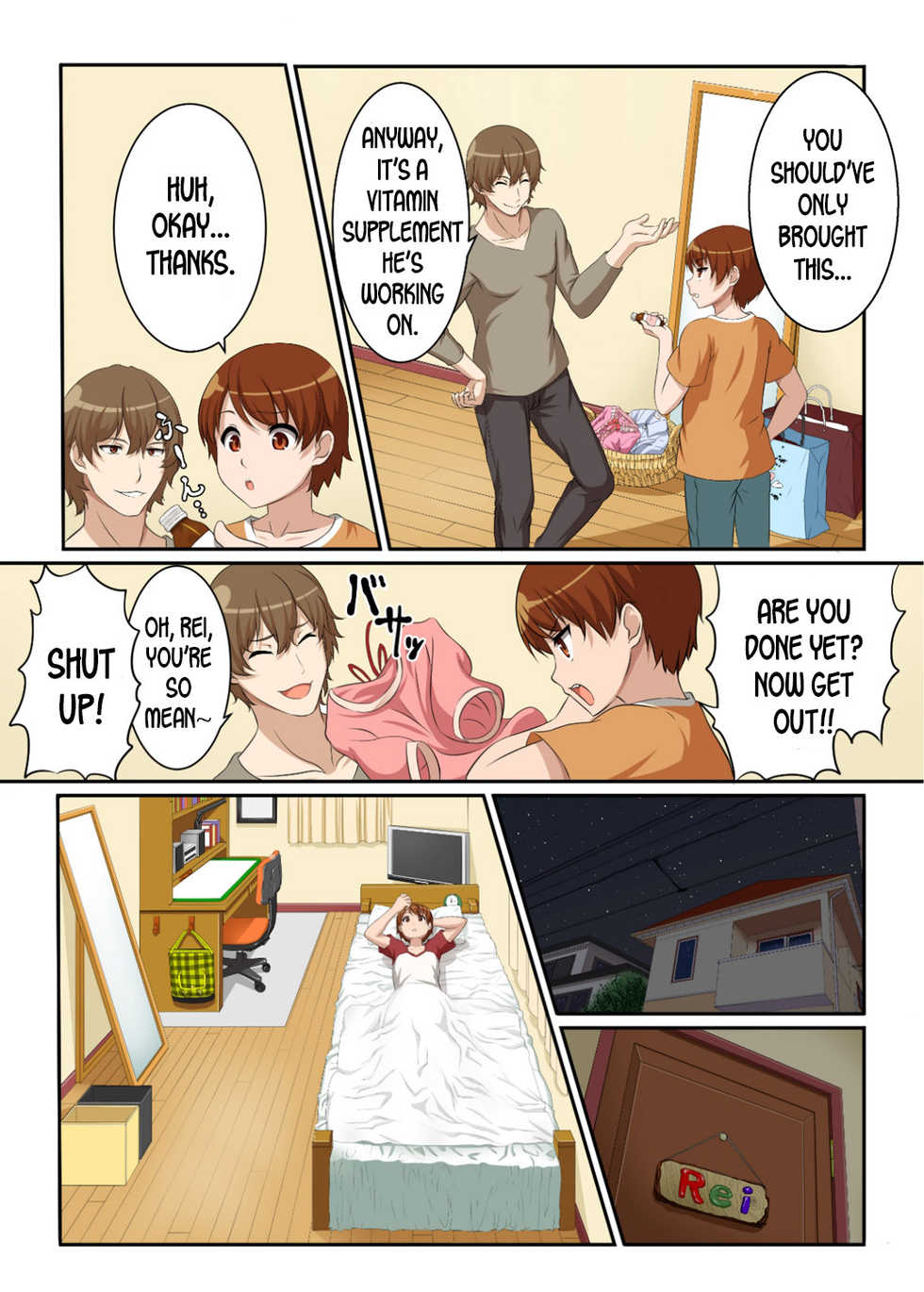 [Pink Pineapple] Nyotamen! ~Nyotaika Shita Ore wa Aniki no Kanojo!~ 1 | Nyotamen! ~I've turned into a girl and became my brother's girlfriend!~ 1 [English] [desudesu] - Page 7