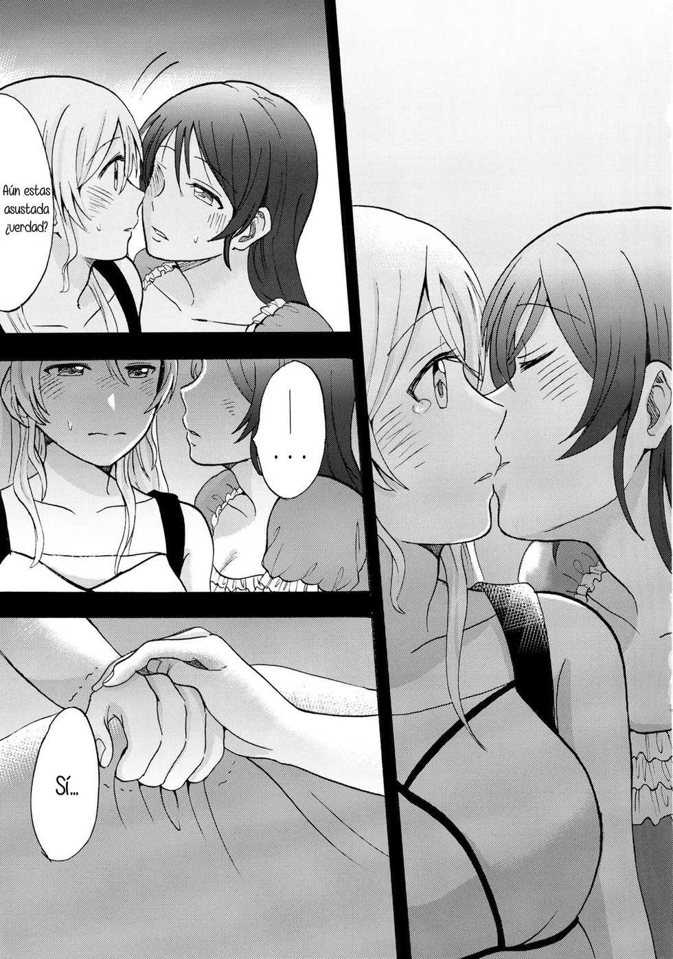 (C87) [Mushiyaki!! (Kanbayashi Makoto)] Kuragari no Shita de Dakishimete (Love Live!) [Spanish] - Page 12