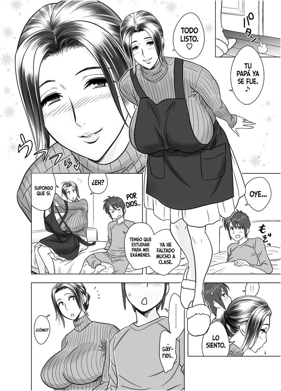 [Re-Fire (Tatsunami Youtoku)] Usotsuki Mama ♥ Mama to Zuruyasumi no Maki | Mamá Mentirosa ♥ Saltándome las clases para estar con mami (Lucky Earth Library Soushuuhen) [Spanish] [K.A. Works] - Page 2